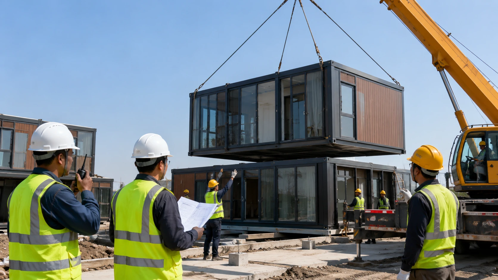 Project process glass pod lawn view