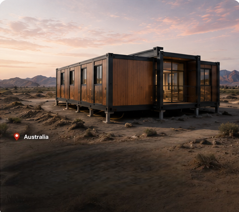Mining camp modular housing project in Australia
